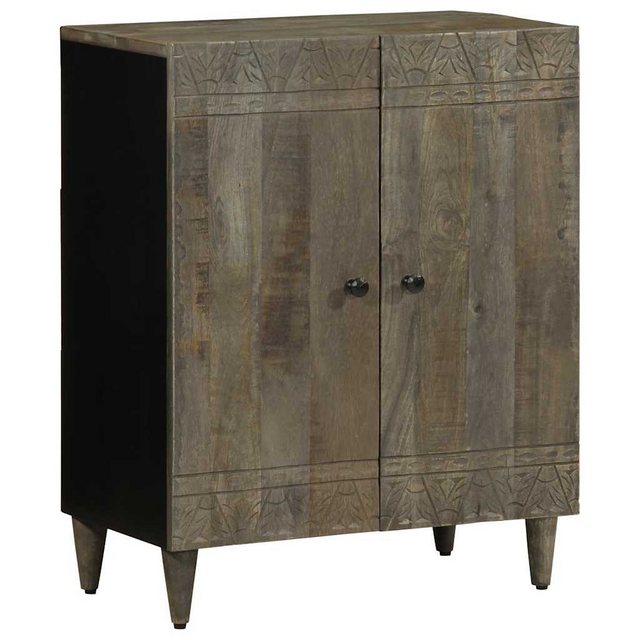 vidaXL Aktenschrank Sideboard Hellgrau 60x33,5x75 cm Massivholz Mango günstig online kaufen