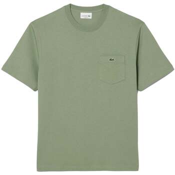 Lacoste  T-Shirts & Poloshirts Chest Pocket Cotton T-Shirt Pastel Green günstig online kaufen
