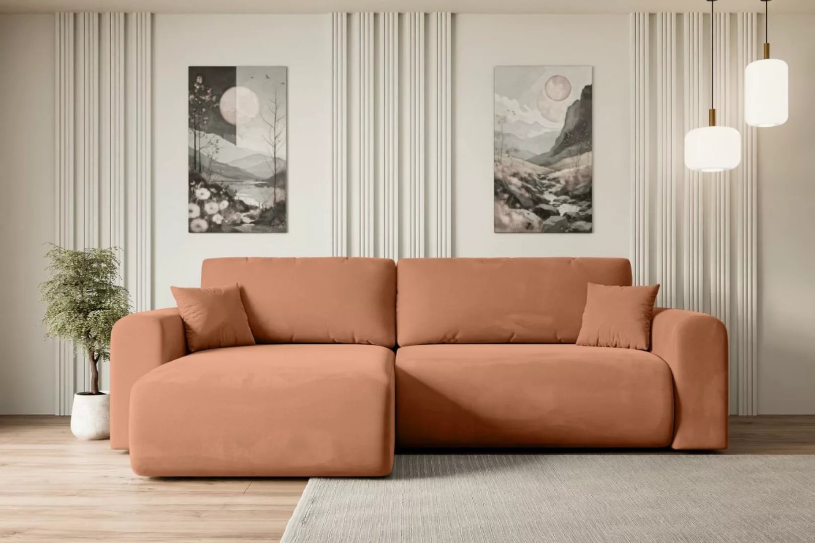 ALTDECOR Ecksofa ORRO-L, Couch mit Schlaffunktion, Wohnzimmer - Wohnlandsch günstig online kaufen