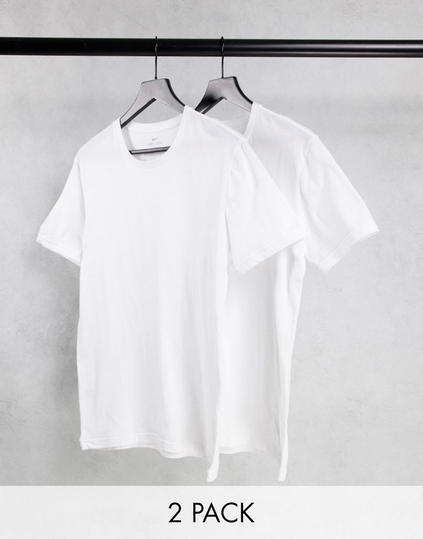 Nike – Baselayer-T-Shirts in Weiß im 2er-Pack günstig online kaufen