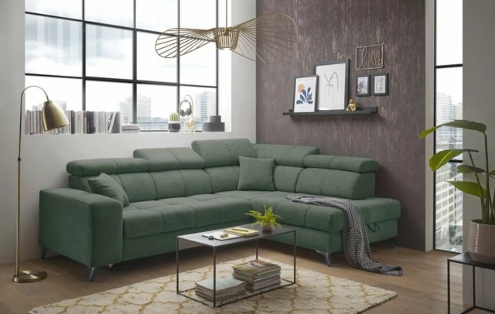 ED EXCITING DESIGN Ecksofa "Sydney L-Form", (2 St.), frei im Raum stellbar, günstig online kaufen