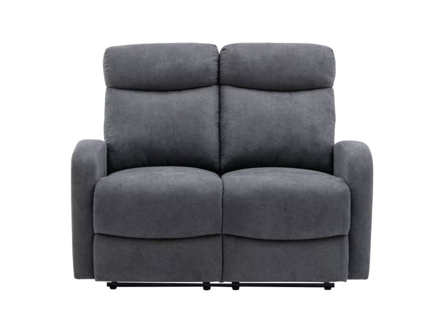 Relaxsofa 2-Sitzer - Stoff - Grau - EVELYN günstig online kaufen