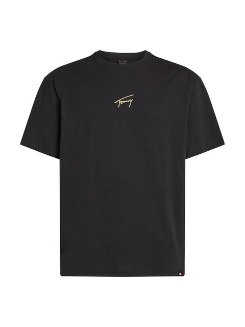 Tommy Jeans T-Shirt TJM REG GOLD SIGNATURE TEE EXT Logostickerei günstig online kaufen