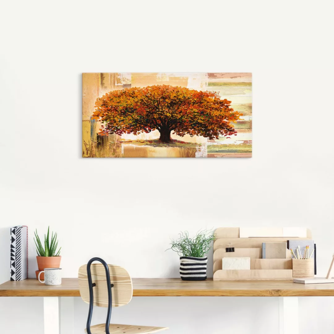 Artland Wandbild »Herbstbaum auf abstraktem Hintergrund«, Bäume, (1 St.), a günstig online kaufen