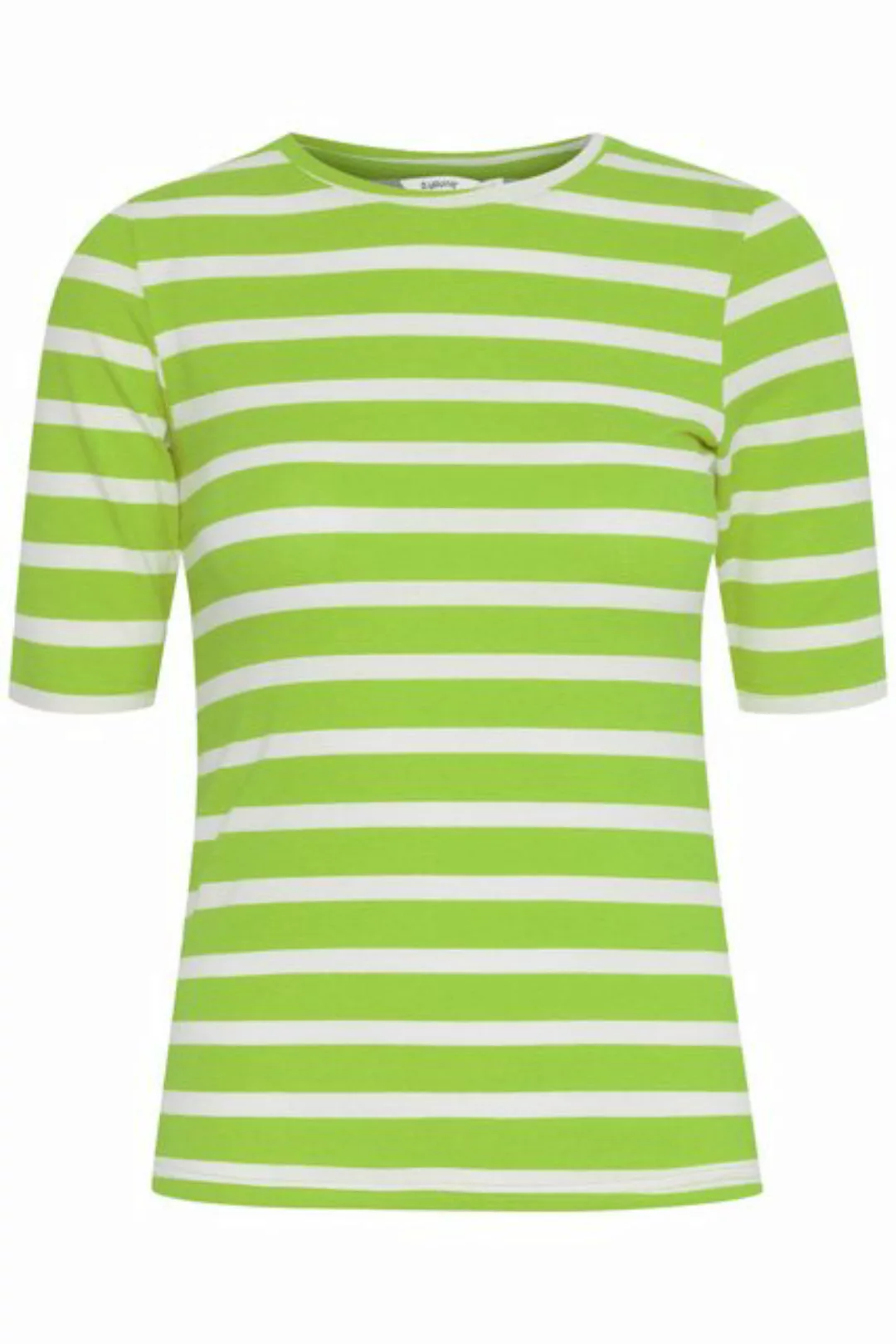 b.young T-Shirt Gestreiftes Halbarm T-Shirt BYPAMILA 5161 in Grün-2 günstig online kaufen