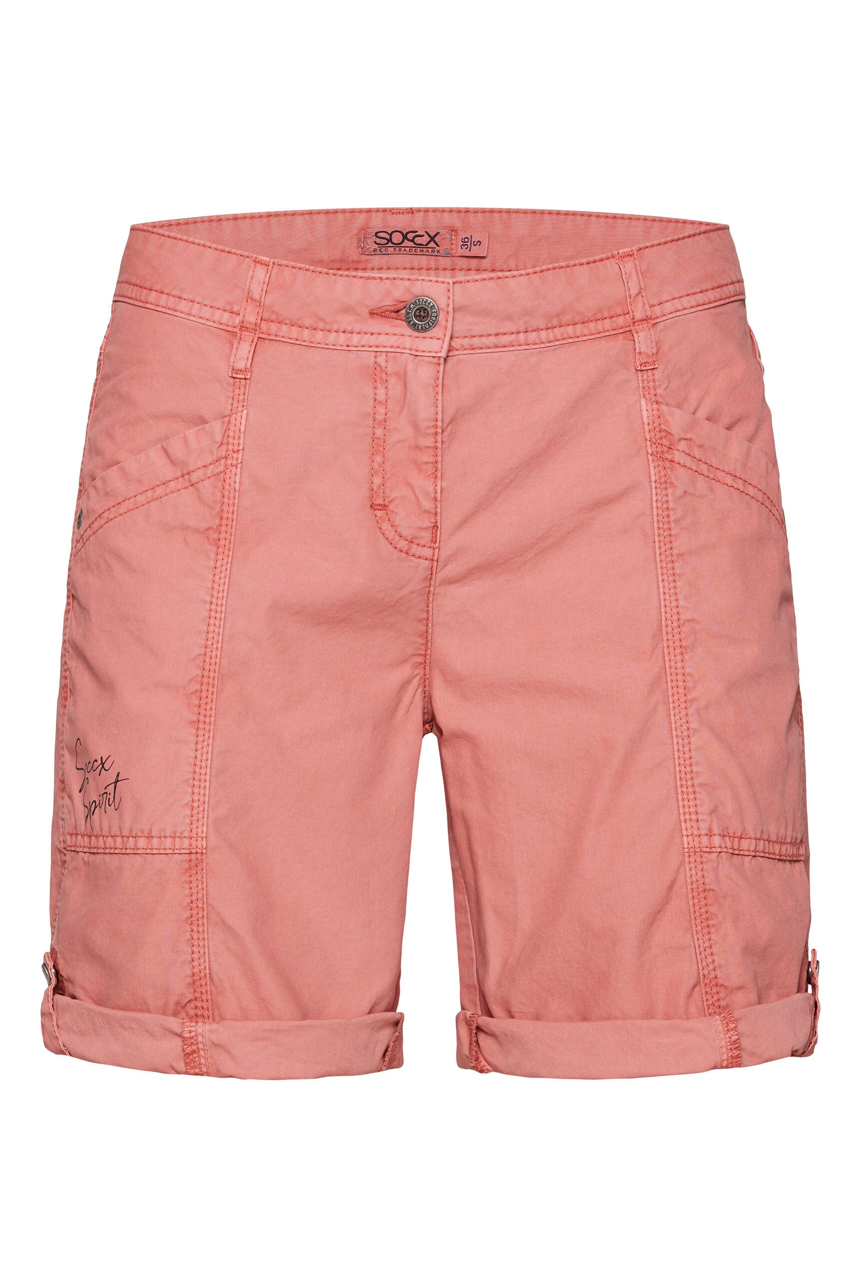 SOCCX Shorts, Krempelsaum mit Druckknopfriegel günstig online kaufen