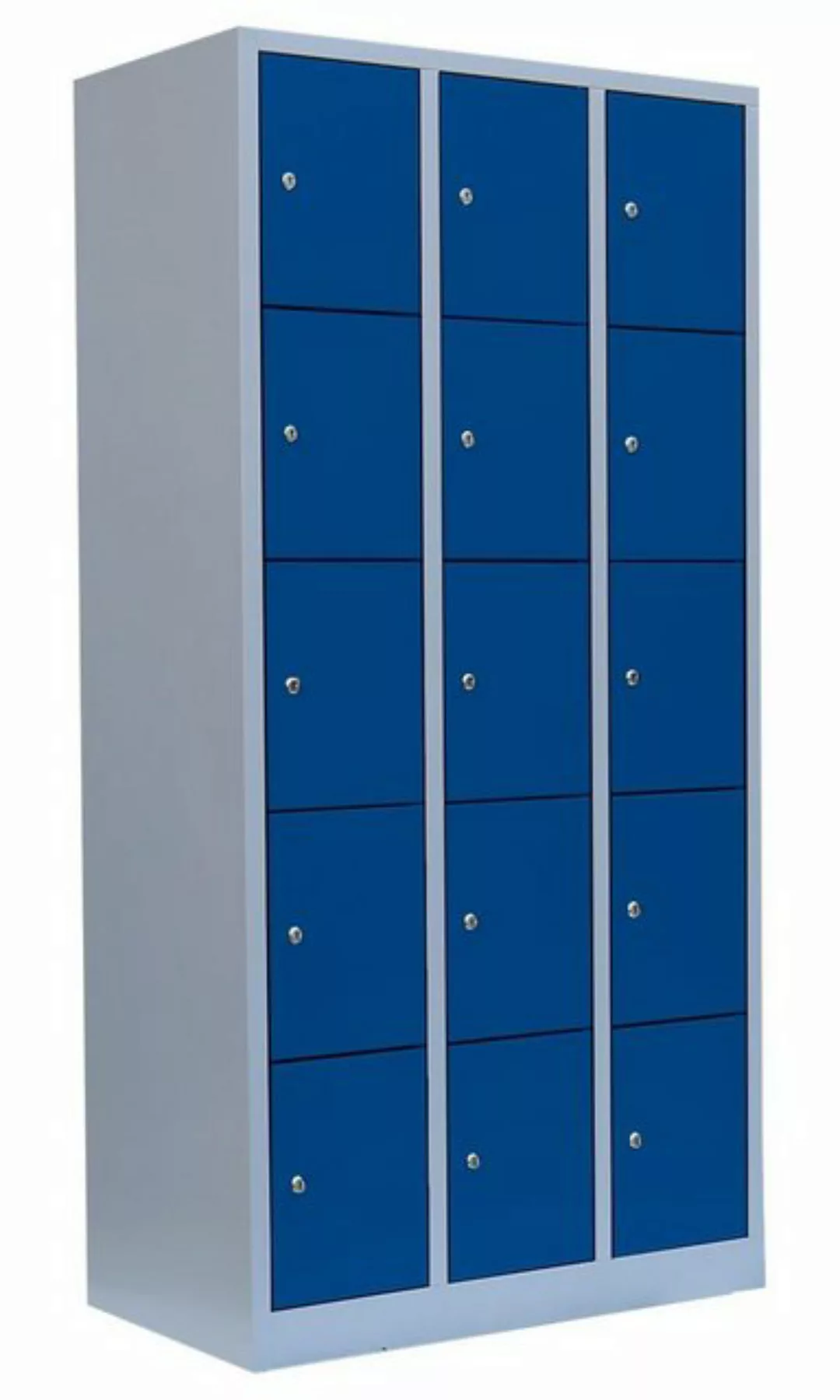 Steelboxx Fächerschrank Lüllmann® Schließfachschrank, 3 Abteile, 15 Fächer, günstig online kaufen