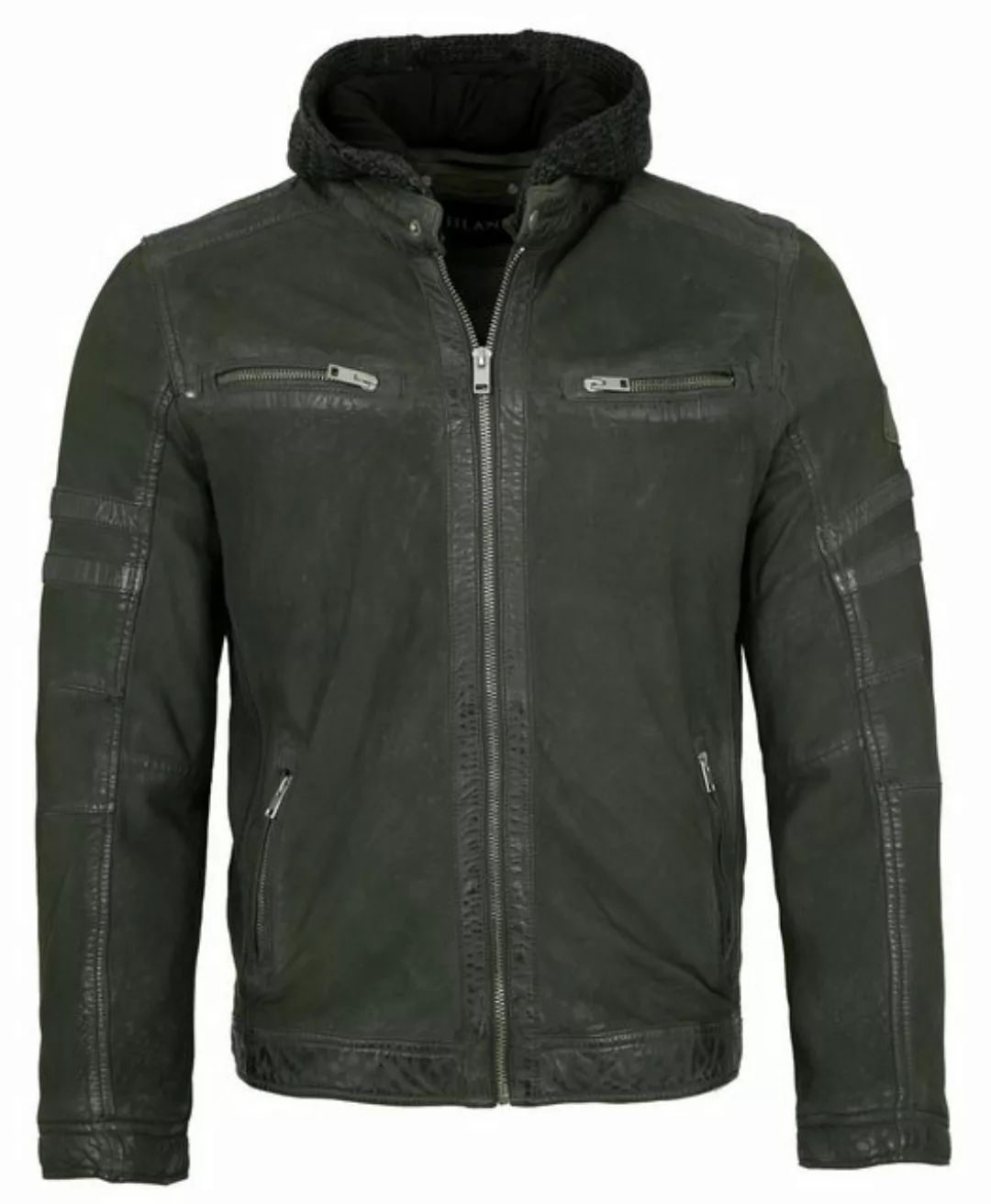 Jilani Lederjacke Abramo-4 Jilani - Herren Echtleder Lederjacke Kapuze Nubu günstig online kaufen