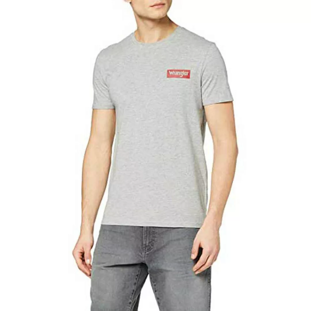 Wrangler Block Kurzärmeliges T-shirt XL Mid Grey Mel günstig online kaufen