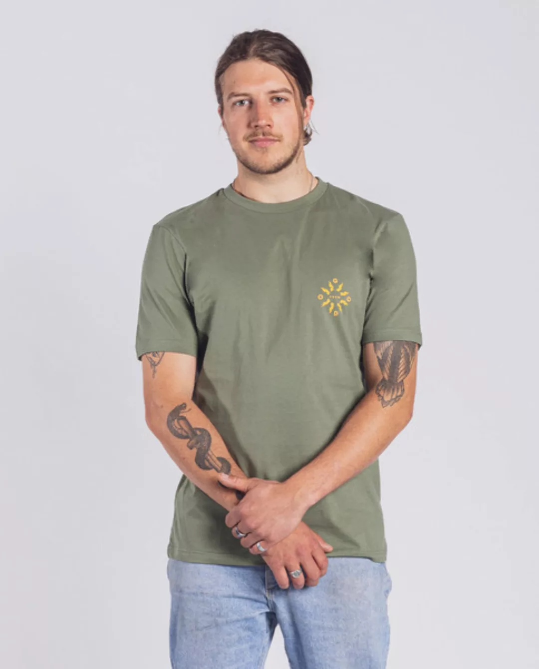 Herren T-shirt - Sun Crew - Dunkelgrün günstig online kaufen