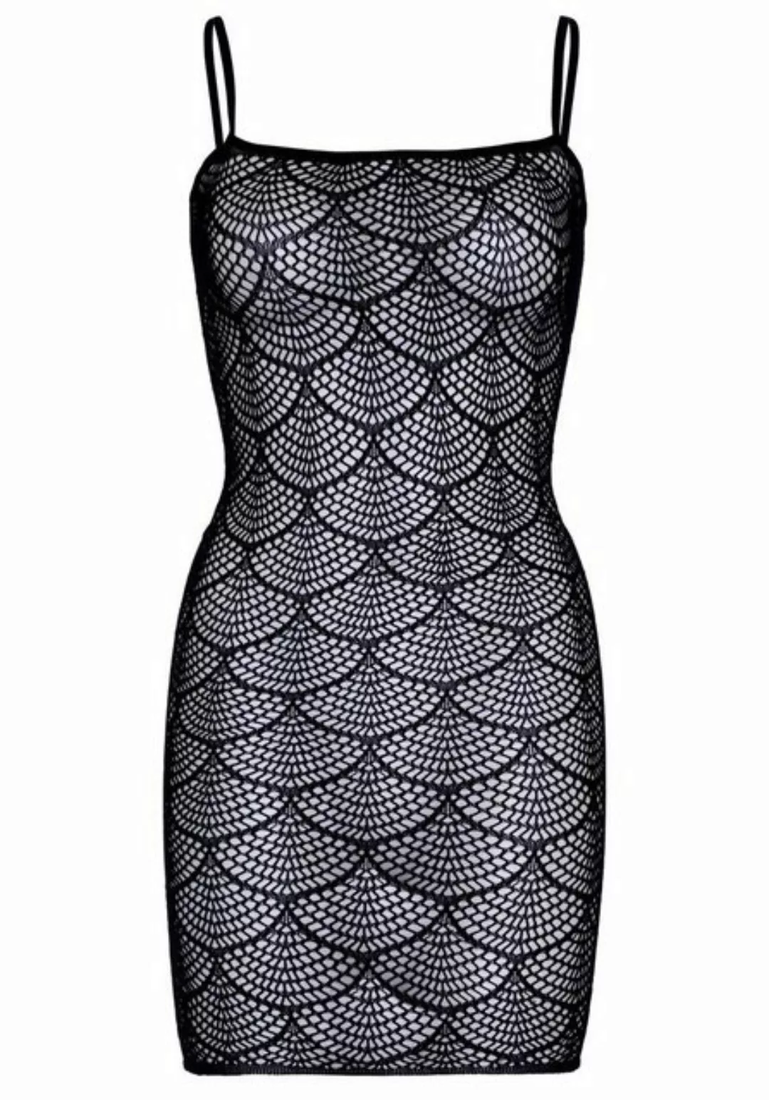 Leg Avenue Minikleid Muschelmuster Netz-Kleid - schwarz (1-tlg) elastischer günstig online kaufen