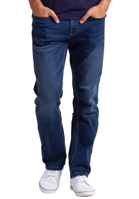 BlauerHafen Slim-fit-Jeans Herren Classic Knitted Denim Relaxed Fit Stretch günstig online kaufen