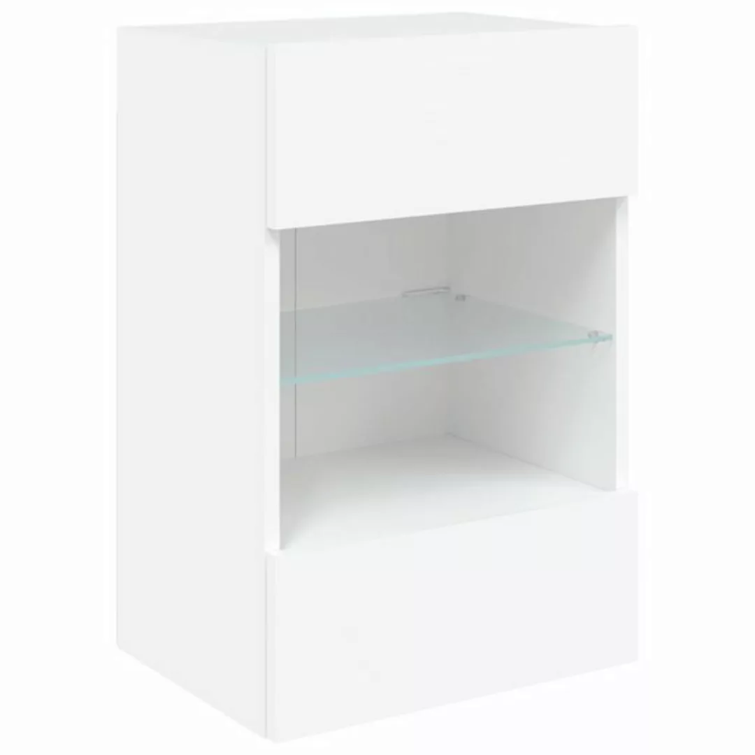 vidaXL Hängeschrank Hängeschrank Wandschrank mit LED Leuchten Weiß 40x30x60 günstig online kaufen