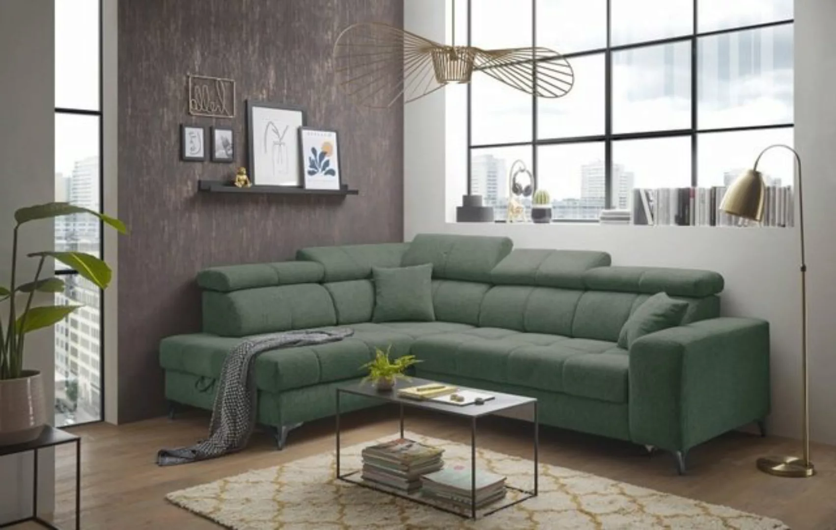 ED EXCITING DESIGN Ecksofa "Sydney L-Form", (2 St.), frei im Raum stellbar, günstig online kaufen