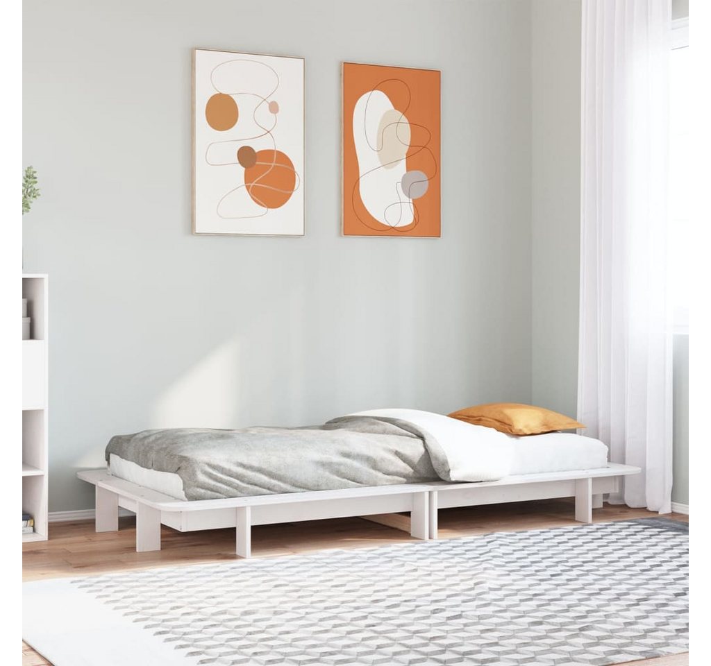 vidaXL Bett, Massivholzbett ohne Matratze Wachsbraun 90x190 cm Kiefernholz günstig online kaufen