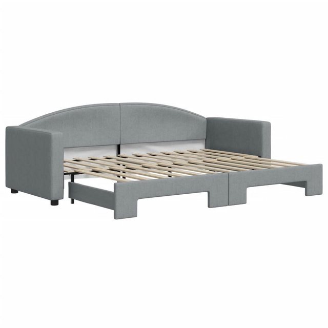 vidaXL Bett Tagesbett Ausziehbar Hellgrau 80x200 cm Stoff günstig online kaufen