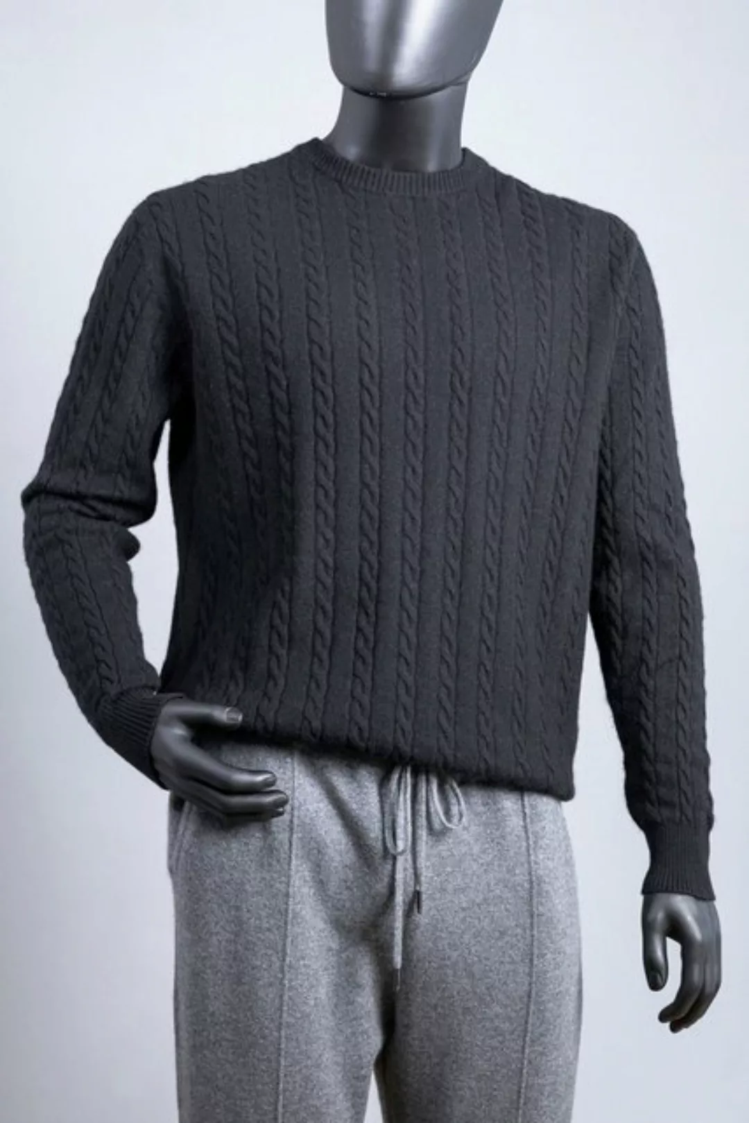 Ariun Kaschmirpullover Kaschmirpullover mit zeitlosem Zopfmuster günstig online kaufen