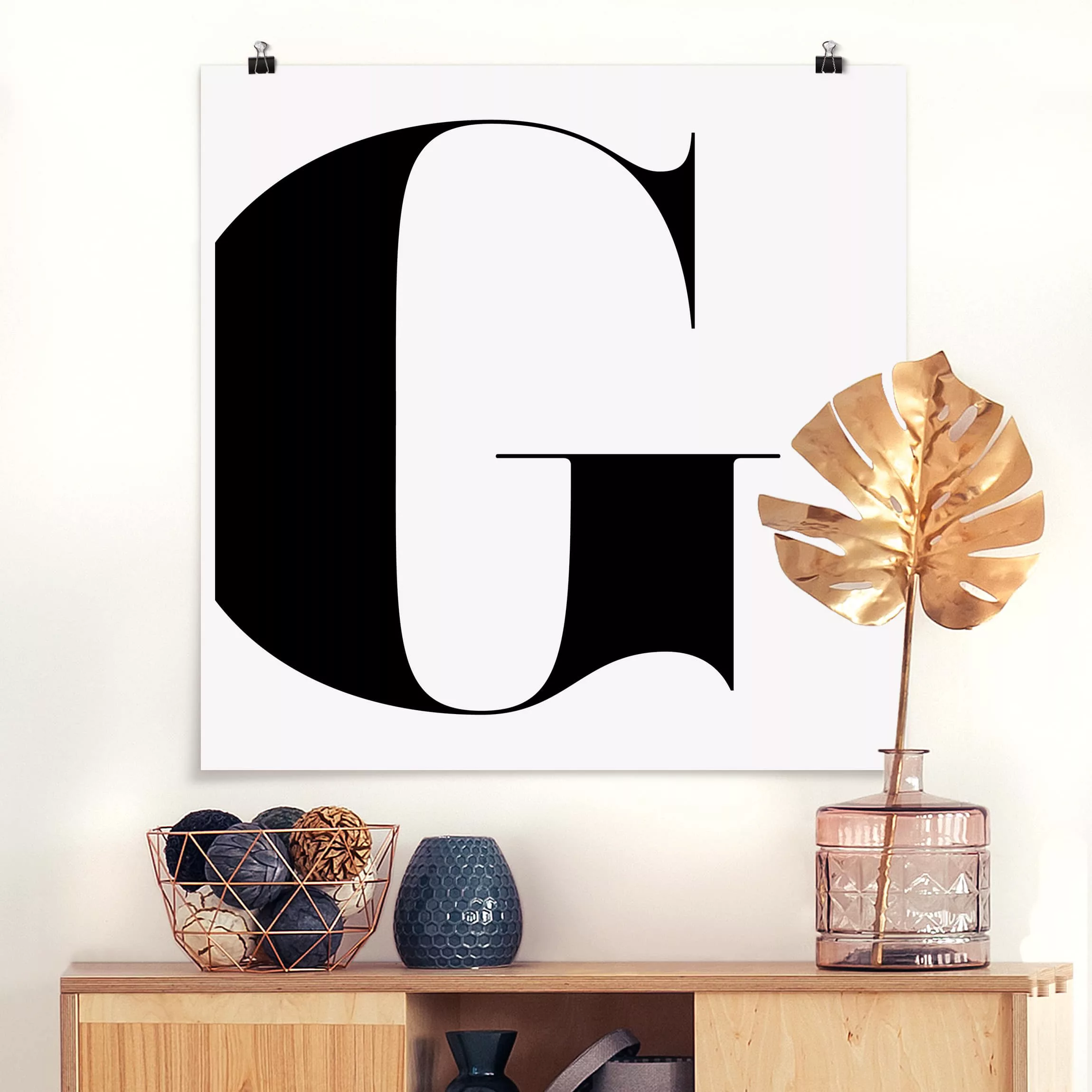 Poster Buchstabe - Quadrat Antiqua Letter G günstig online kaufen