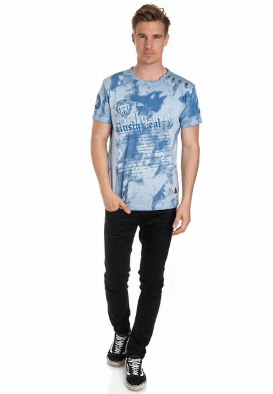 Rusty Neal T-Shirt in tollem Batik-Design günstig online kaufen