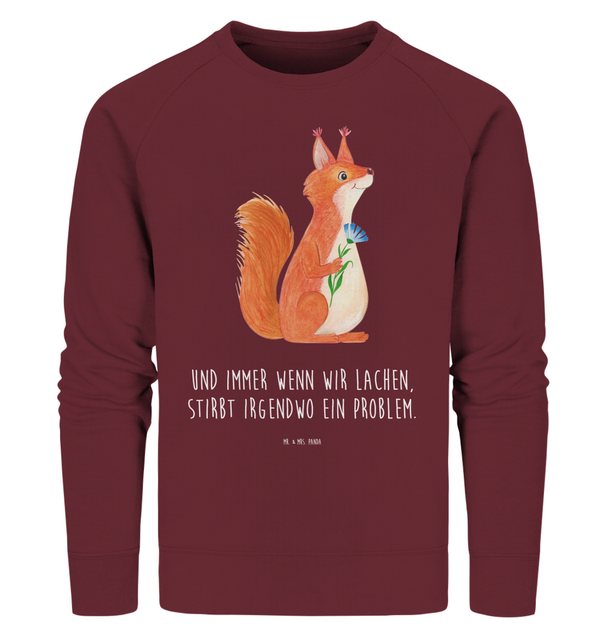 Mr. & Mrs. Panda Longpullover Größe XL Eichhörnchen Blume - Burgundy - Gesc günstig online kaufen