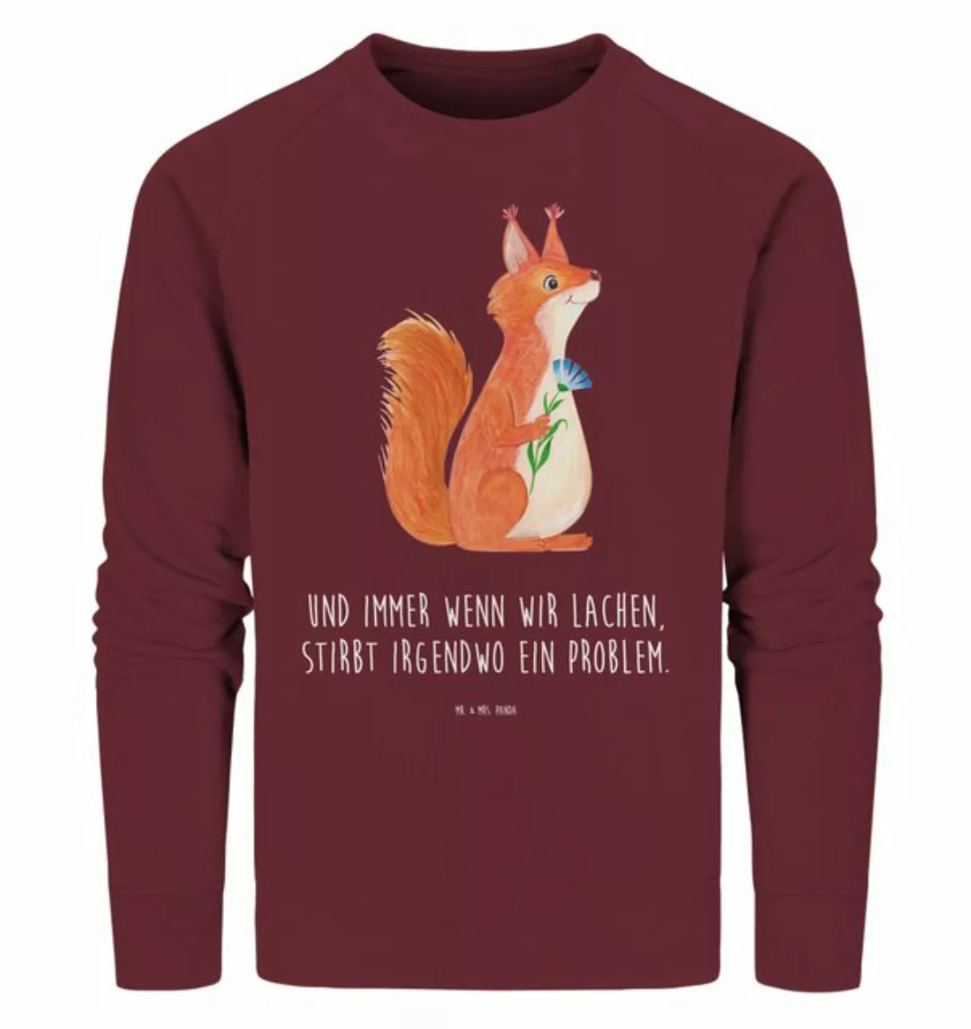 Mr. & Mrs. Panda Longpullover Größe XL Eichhörnchen Blume - Burgundy - Gesc günstig online kaufen