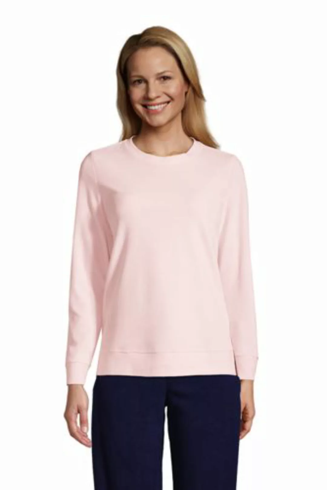 Sweatshirt aus Velours in Petite-Größe, Damen, Größe: S Petite, Pink, Baumw günstig online kaufen