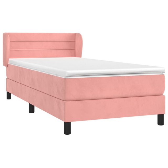 vidaXL Bett Boxspringbett mit Matratze Rosa 90x200 cm Samt günstig online kaufen