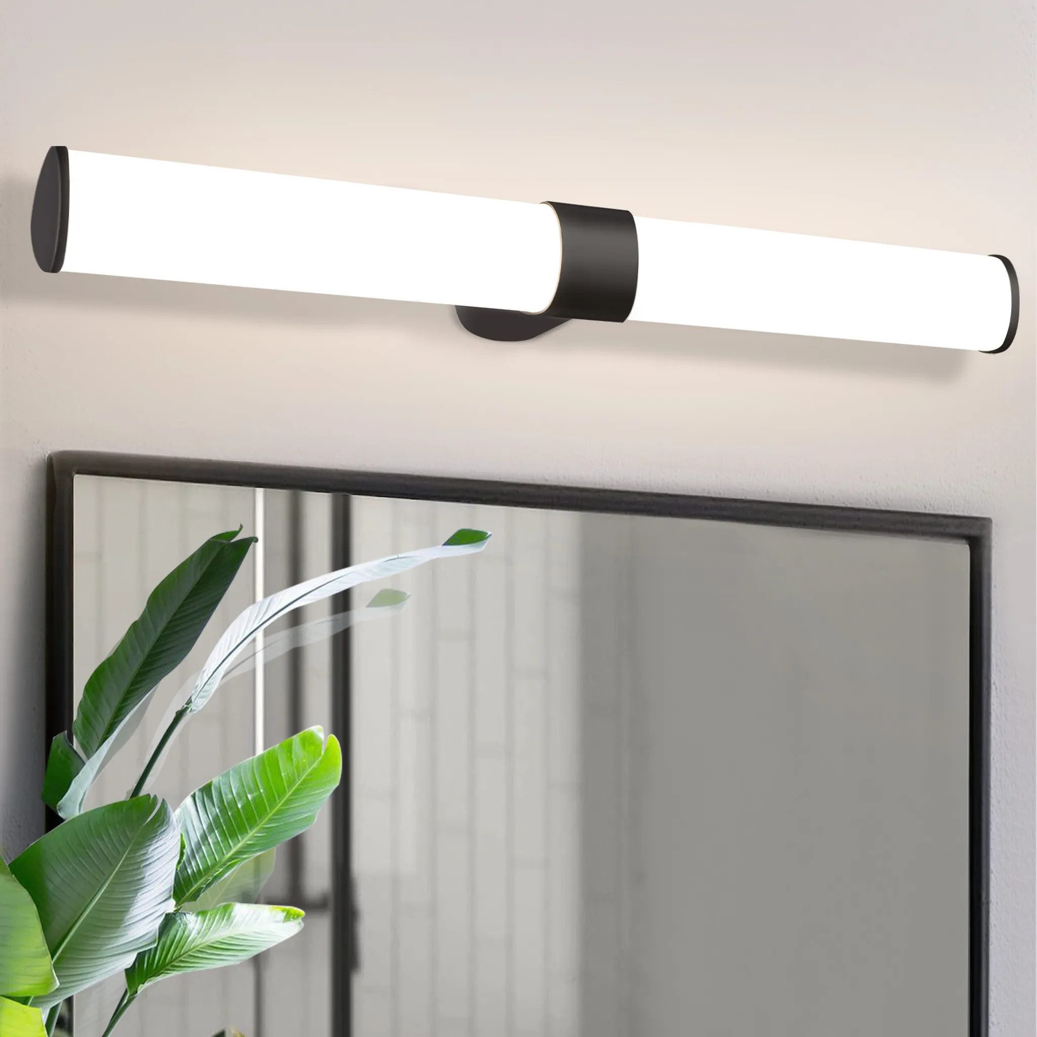 Nettlife LED Spiegelleuchte Badezimmer Schwarz Spiegellampe günstig online kaufen