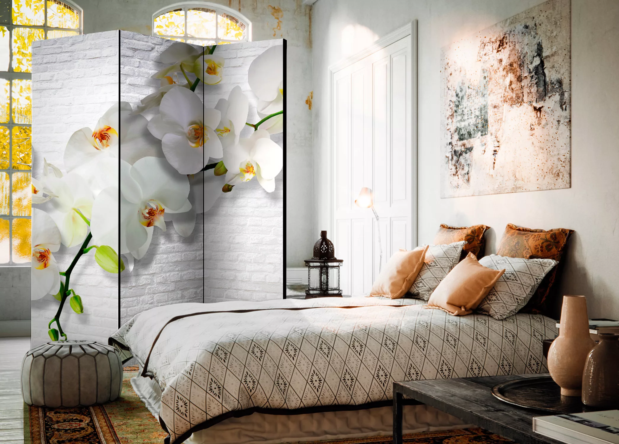 3-teiliges Paravent - The Urban Orchid [room Dividers] günstig online kaufen