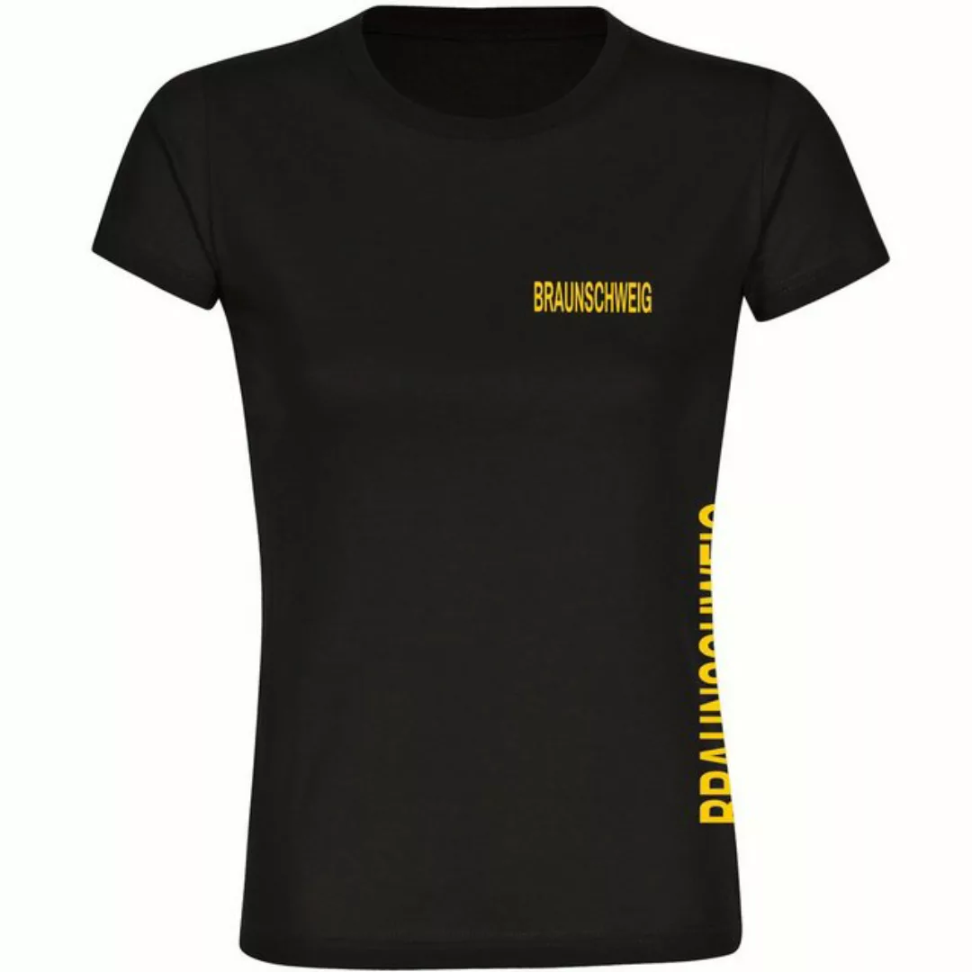 multifanshop T-Shirt Damen Braunschweig - Brust & Seite - Frauen günstig online kaufen