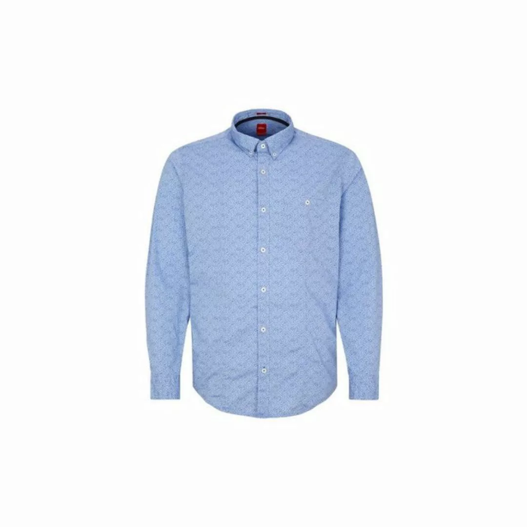 s.Oliver Langarmhemd blau regular fit (1-tlg) günstig online kaufen