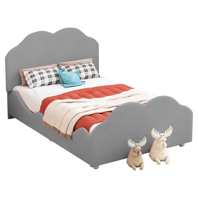 REDOM Kinderbett 90 x 200 cm Einzelbett Gästebett Kinderbett Bett (mit wolk günstig online kaufen