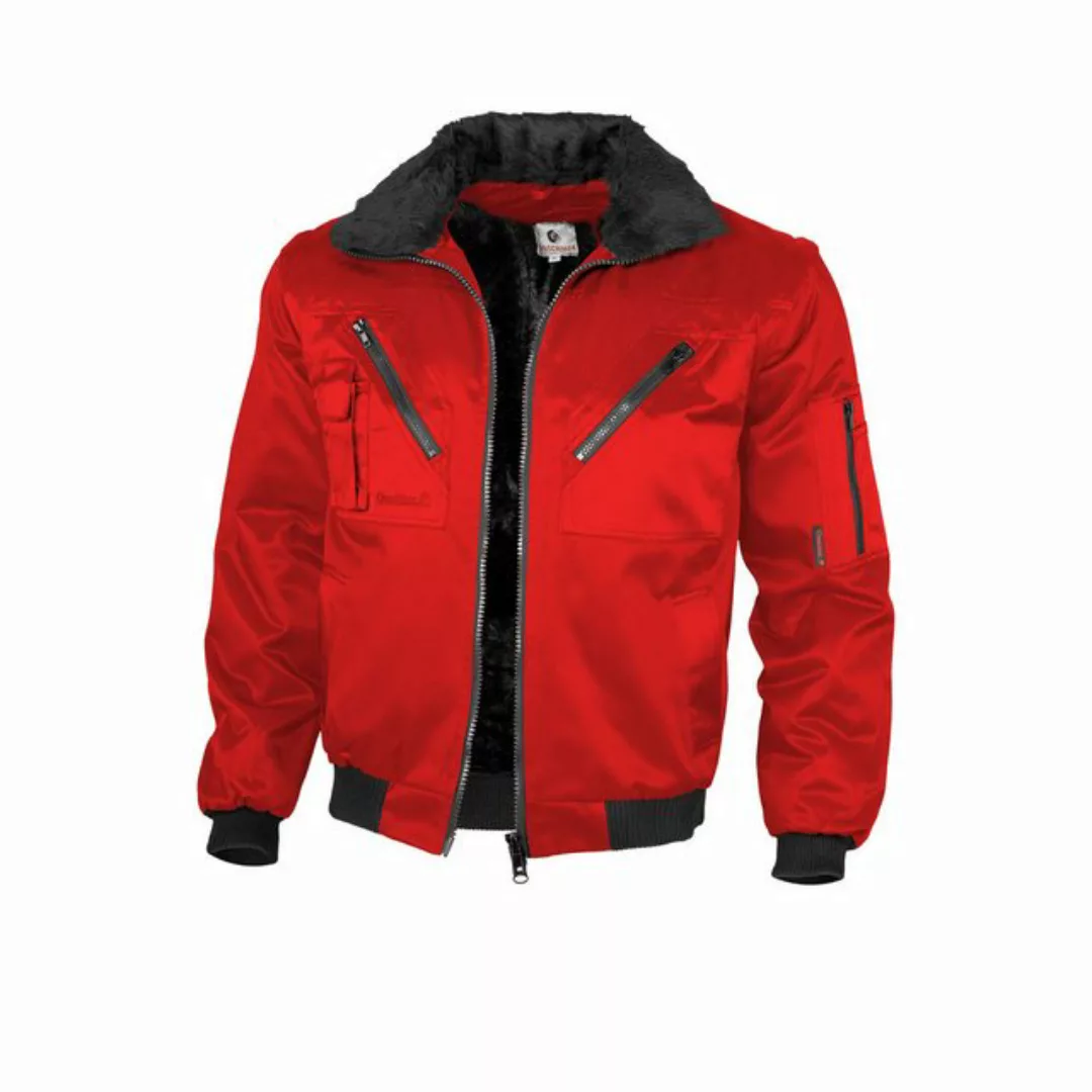 Qualitex Workwear Pilotenjacke Pilotenjacke einfarbig rot, Gr. 3XL günstig online kaufen