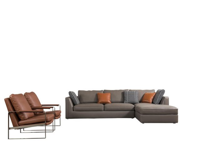 Xlmoebel Ecksofa Neue Ledercouch Wohnlandschaft Ecksofa in modernem Design, günstig online kaufen