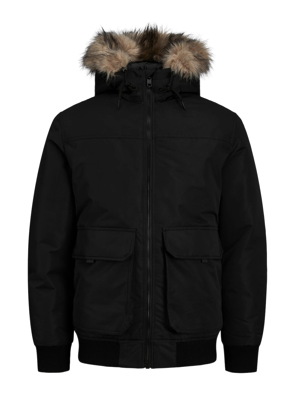 Jack & Jones Bomberjacke JJCONSTRUCT FAUX FUR BOMBER Kapuze mit abnehmbarem günstig online kaufen