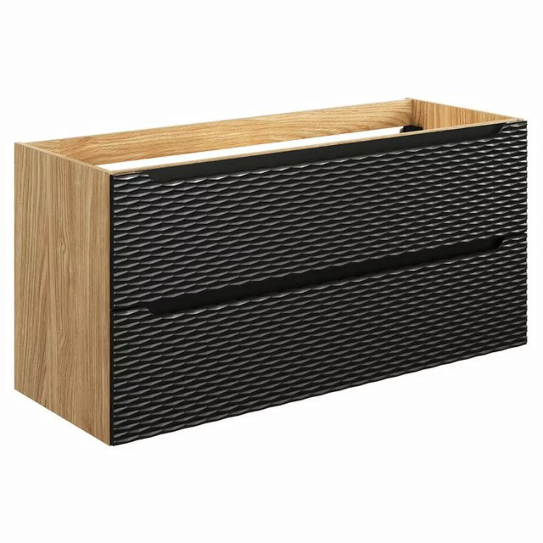 Lomadox Waschbeckenschrank OLUO-56-BLACK Waschtischunterschrank, 120cm, Eic günstig online kaufen