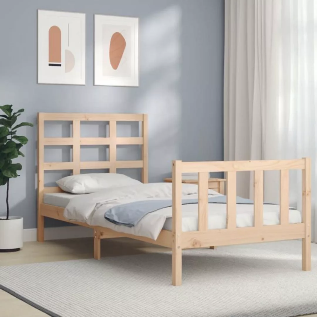 vidaXL Bett Massivholzbett ohne Matratze 90x200 Kiefernholz günstig online kaufen