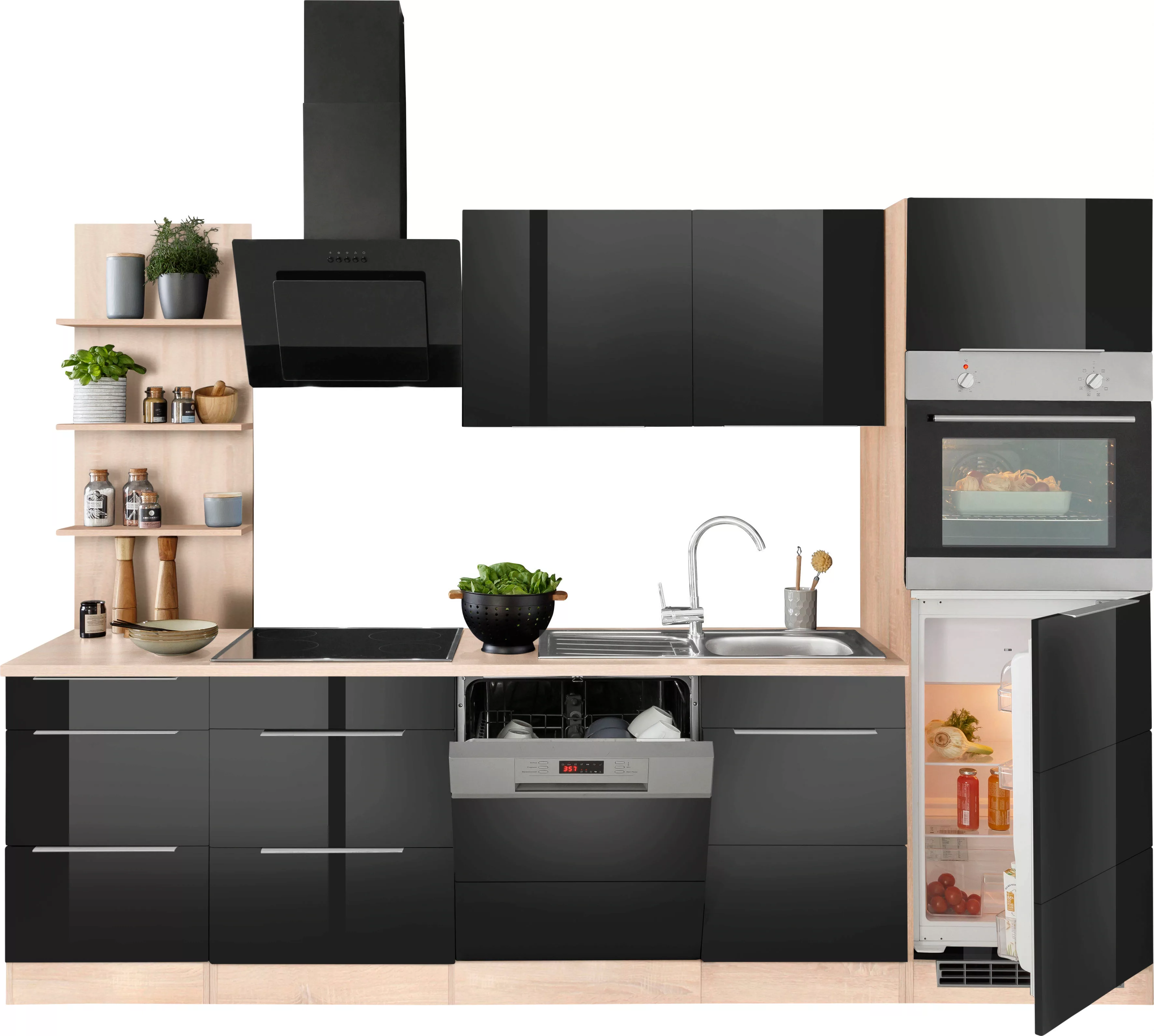 Kochstation Küchenzeile "KS-Brindisi", ohne Geräte, Breite 280 cm günstig online kaufen