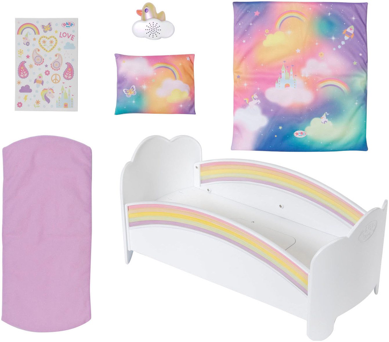 Baby Born Puppenbett Regenbogen, mit Licht- günstig online kaufen