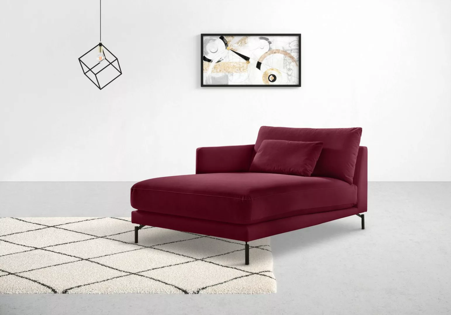 INOSIGN Chaiselongue Tarek 157/110 cm, Sofa, mit losen Rückenkissen günstig online kaufen