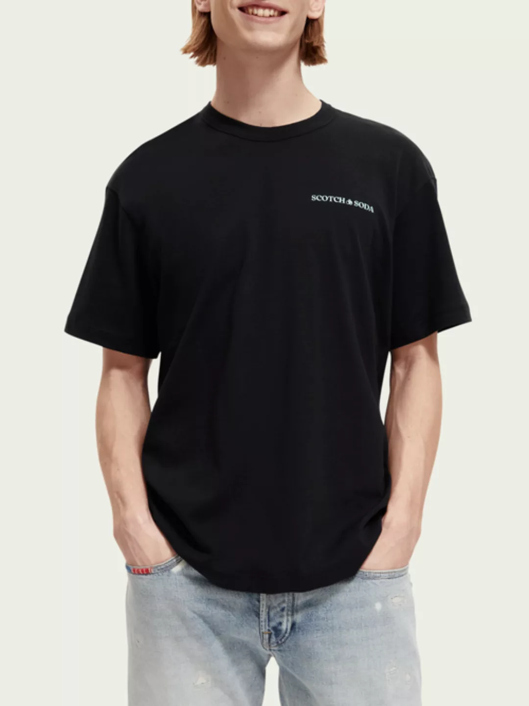 Scotch & Soda Unisex-T-Shirt aus Bio-Baumwolle mit Rundhalsausschnitt günstig online kaufen
