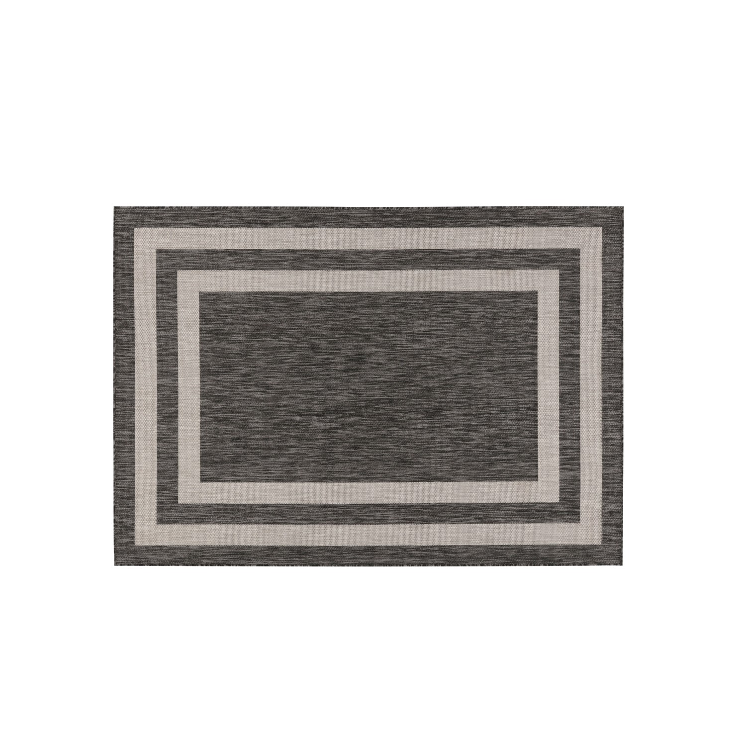 Peyer Syntex Teppich Terrace Bordüre Pflegeleicht Farbe Anthrazit 60 x 110 günstig online kaufen