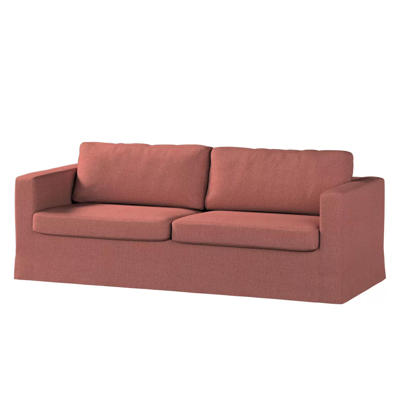 Bezug für Karlstad 3-Sitzer Sofa nicht ausklappbar, lang, cognac braun, Bez günstig online kaufen