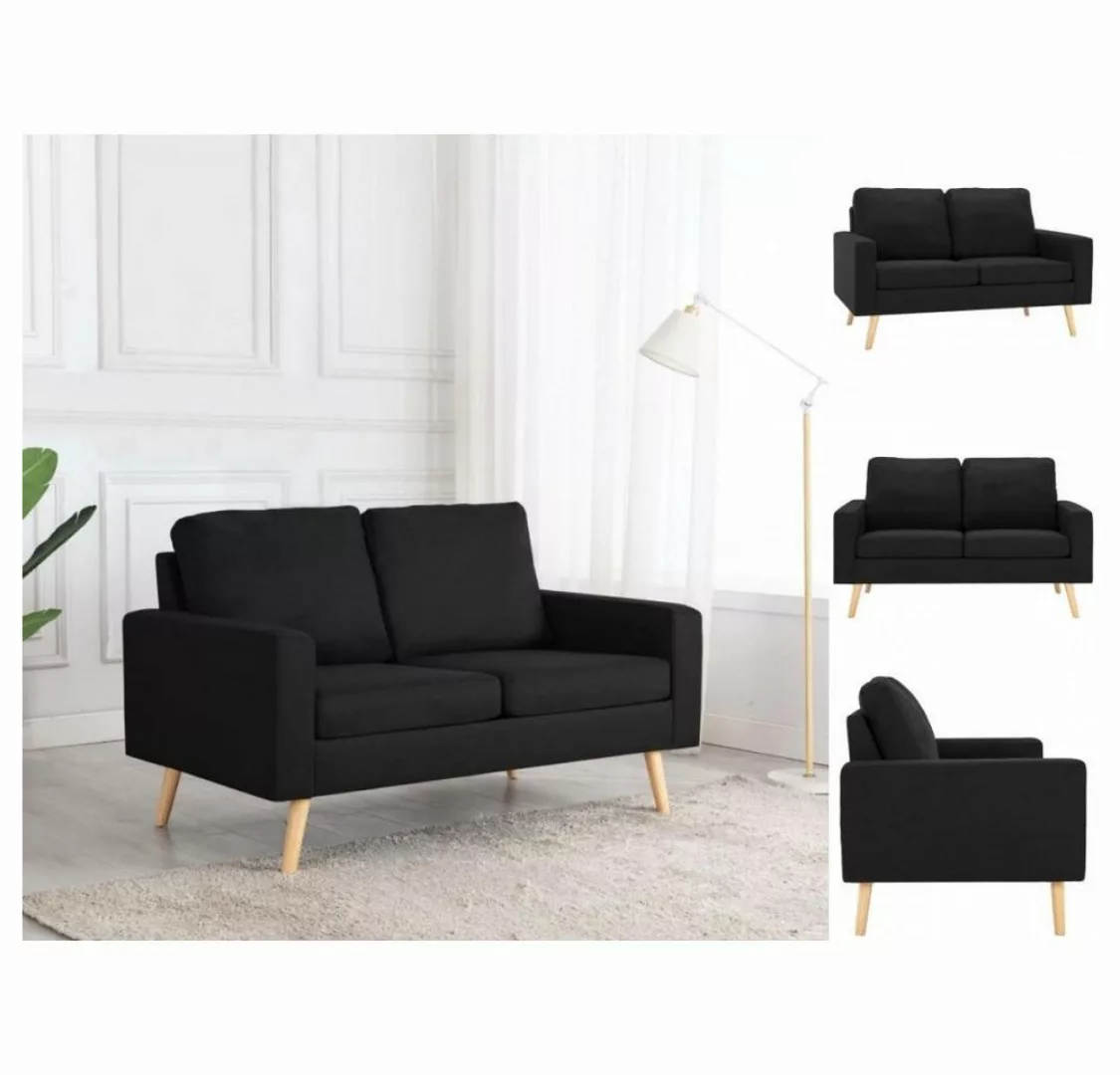 vidaXL Sofa 2-Sitzer-Sofa Schwarz Stoff Couch günstig online kaufen