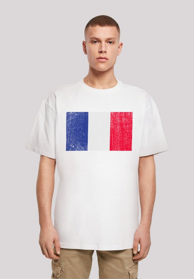 F4NT4STIC T-Shirt France Frankreich Flagge distressed Print günstig online kaufen