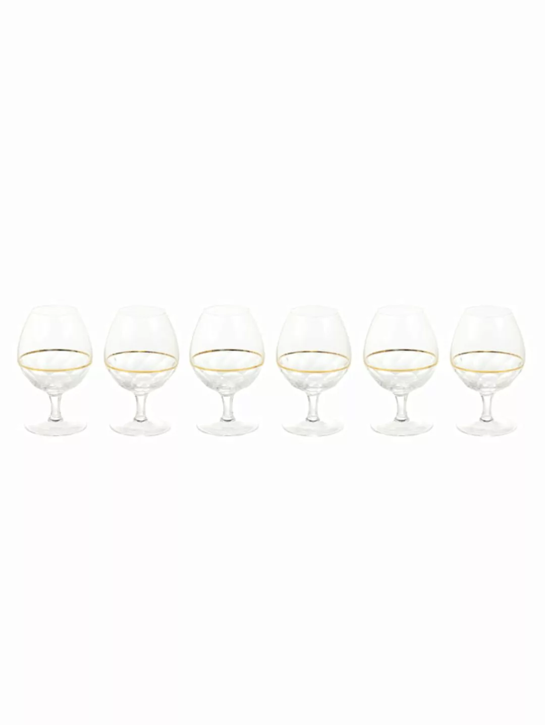 Weinglas-Set, 6-tlg. impré Transparent/Goldfarben günstig online kaufen