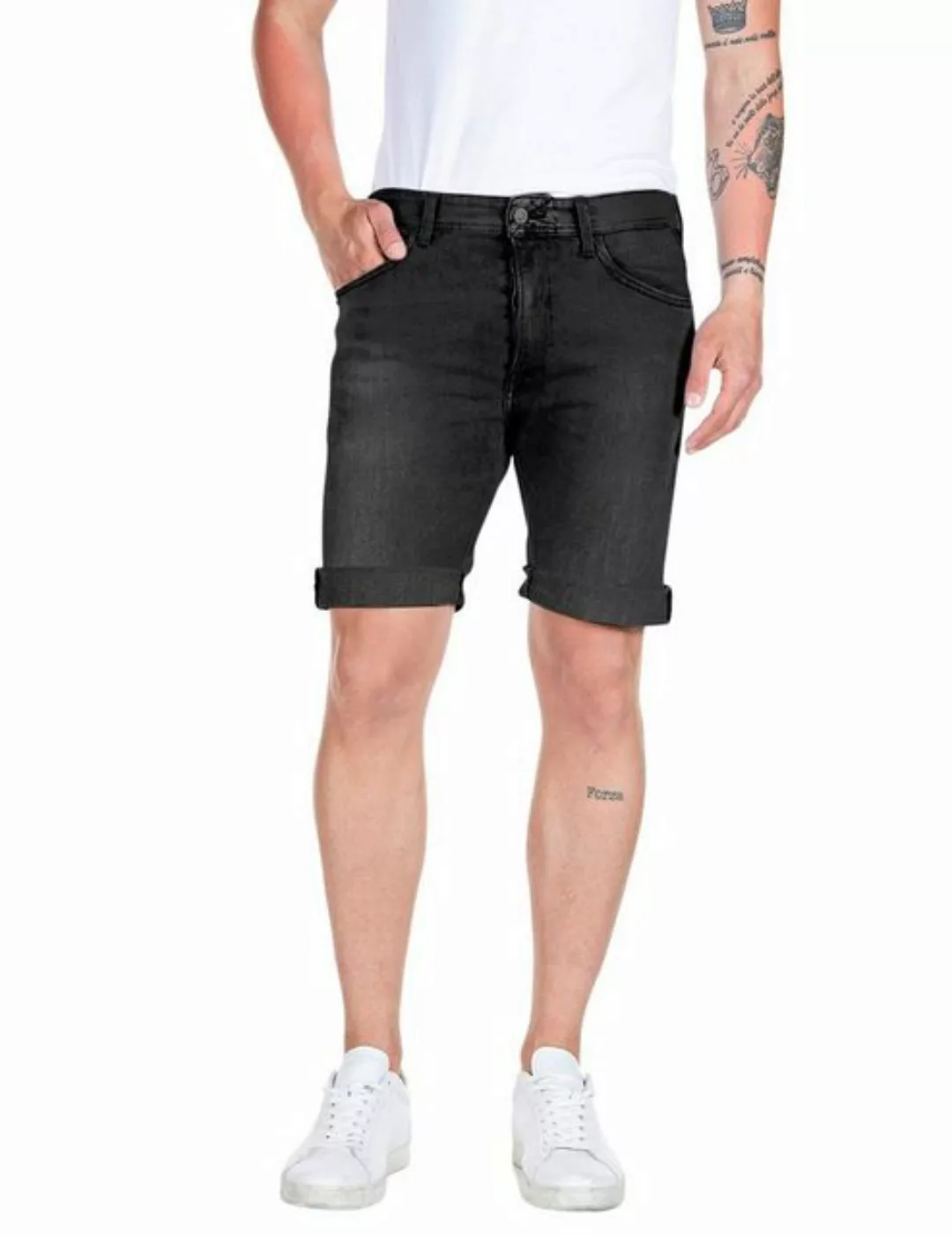 Replay Herren Short RBJ901 - Regular Fit - Blau - Medium Blue Denim günstig online kaufen