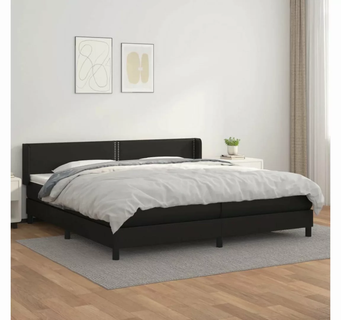 vidaXL Boxspringbett Bett Boxspringbett mit Matratze & Topper Kunstleder ve günstig online kaufen