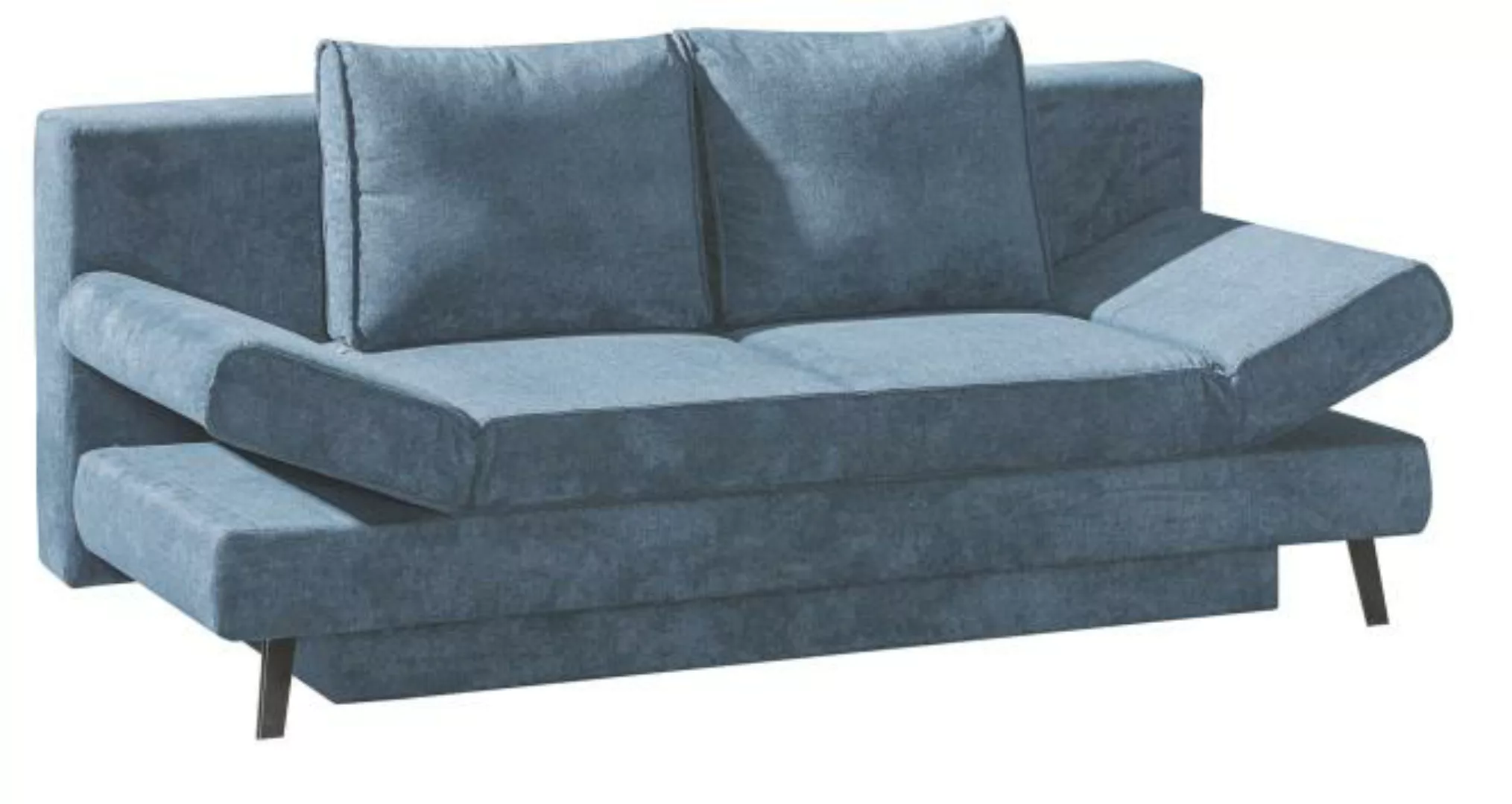 Federkern Sofa Schlafsofa Blau Sidney von Restyl günstig online kaufen