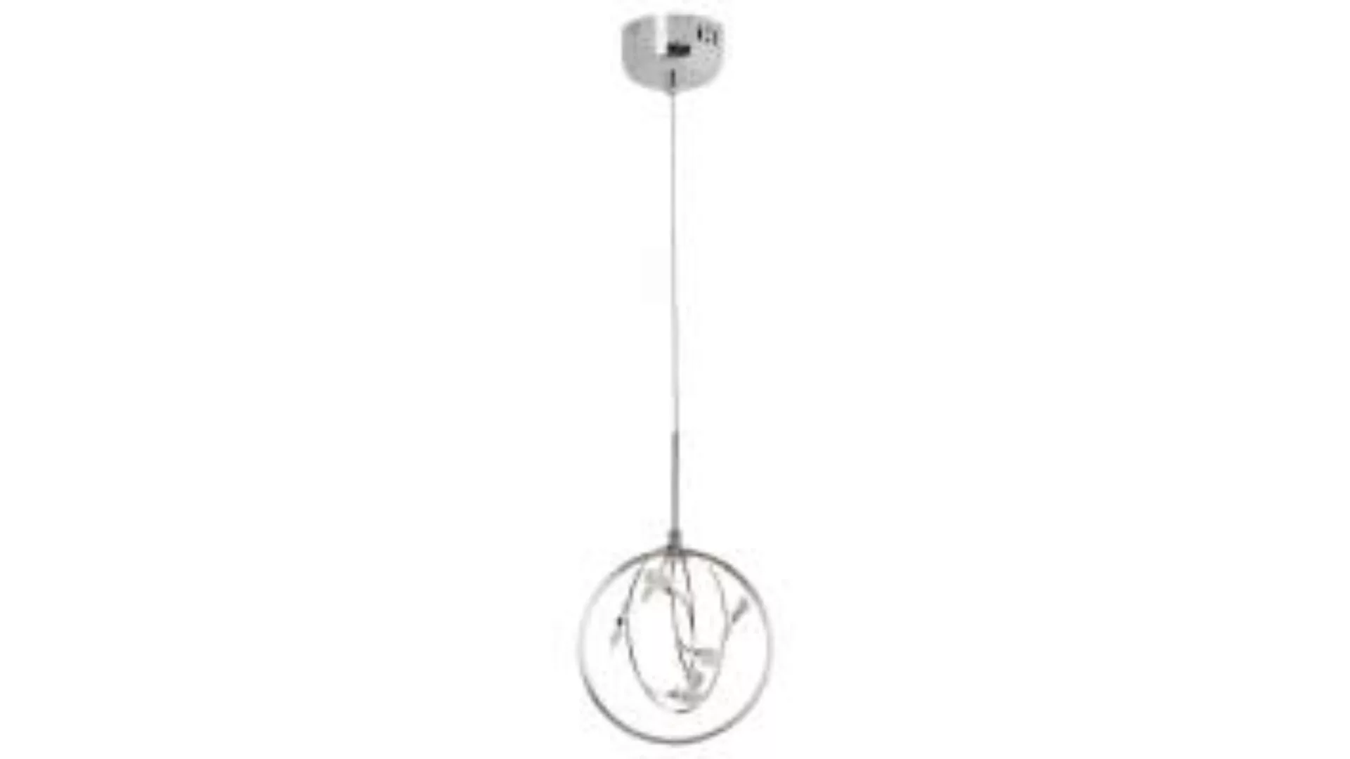 Runde LED Hängelampe Metall Ø22,5cm 7W in Silber günstig online kaufen